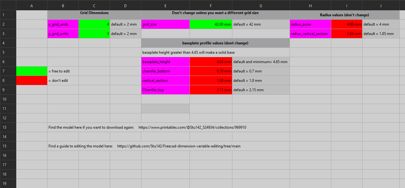 Tấm đế tham số Gridfinity FreeCAD (Parametric Baseplate) - Image 2