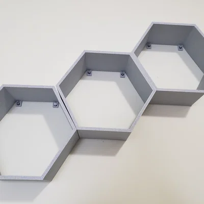 Kệ treo tường hình lục giác (Honeycomb Shelf) - Tự thiết kế nội thất 3D