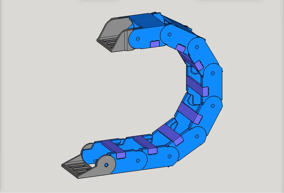 Drag Chain CNC 2 mảnh snap-open R64: A 20x40, B 2 rãnh 20x26 (v1.14) - Image 1