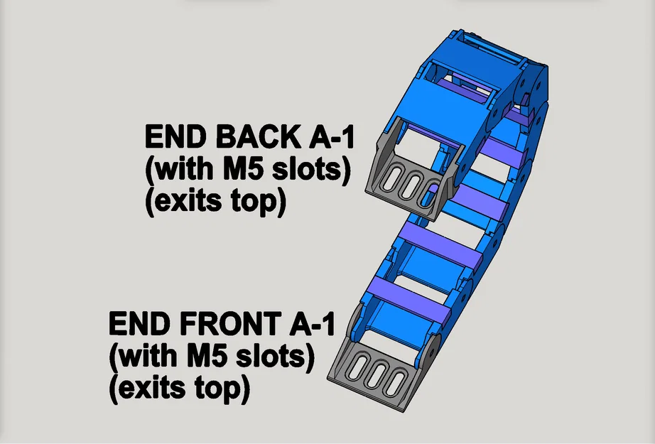 Drag Chain CNC 2 mảnh snap-open R64: A 20x40, B 2 rãnh 20x26 (v1.14) - Image 8