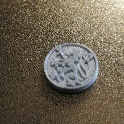 Mô hình tiền xu Séc (Czech Coins) in 3D chi tiết và sắc nét