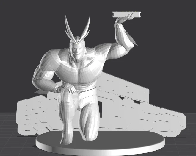Mô hình All Might trong My Hero Academia cầm kem 3D cực chất - Image 1