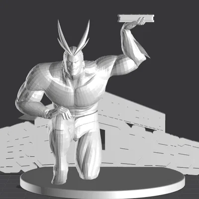 Mô hình All Might trong My Hero Academia cầm kem 3D cực chất
