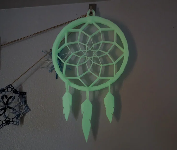 Dreamcatcher Hình Học – Lông Vũ Print-in-Place, cực đẹp với PLA phát sáng - Image 1