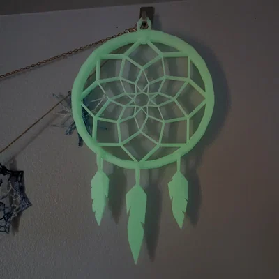 Dreamcatcher Hình Học – Lông Vũ Print-in-Place, cực đẹp với PLA phát sáng