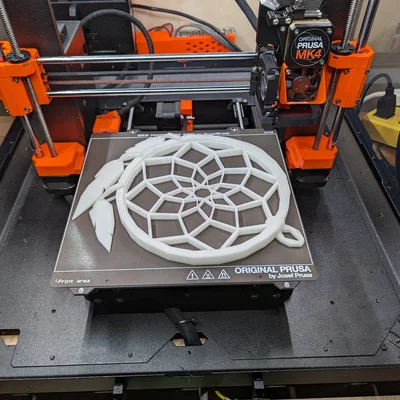 Dreamcatcher Hình Học – Lông Vũ Print-in-Place, cực đẹp với PLA phát sáng