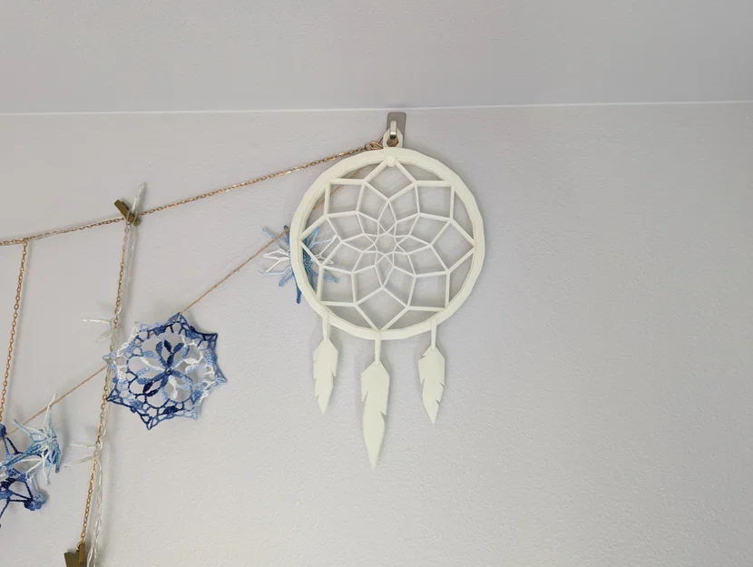 Dreamcatcher Hình Học – Lông Vũ Print-in-Place, cực đẹp với PLA phát sáng - Image 5