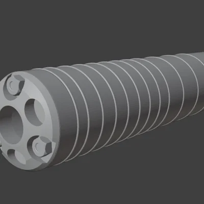 Mô hình ống giảm thanh giả lập DTKP Hexagon cho Airsoft (14mm/24mm)