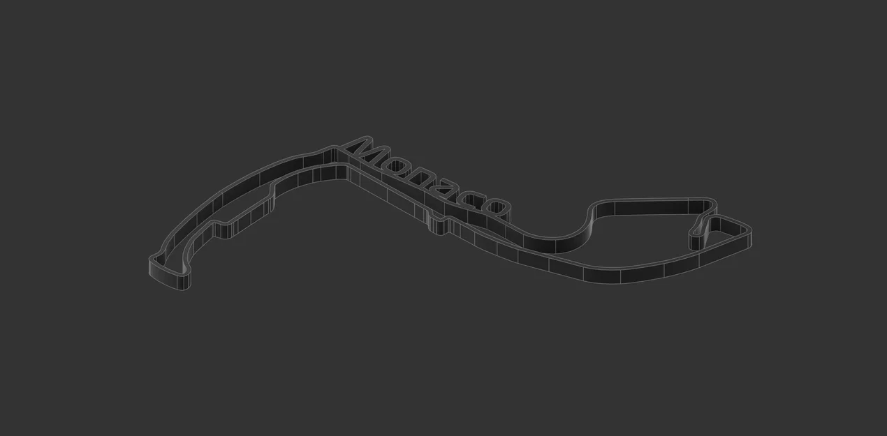 Mô hình 3D bản đồ đường đua F1 Circuit de Monaco trang trí độc đáo - Image 1