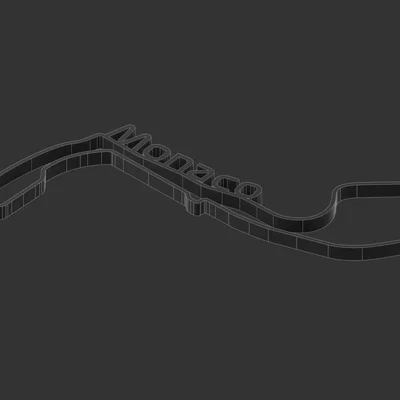 Mô hình 3D bản đồ đường đua F1 Circuit de Monaco trang trí độc đáo