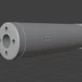 Ống giảm thanh Airsoft M4 ren 14mm – Phụ kiện trang trí in 3D - Thumbnail 1