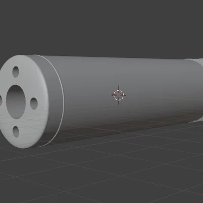 Ống giảm thanh Airsoft M4 ren 14mm – Phụ kiện trang trí in 3D