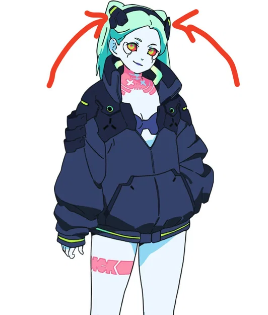 Cyberpunk Edgerunners - Chi tiết băng đô Rebecca - Image 2