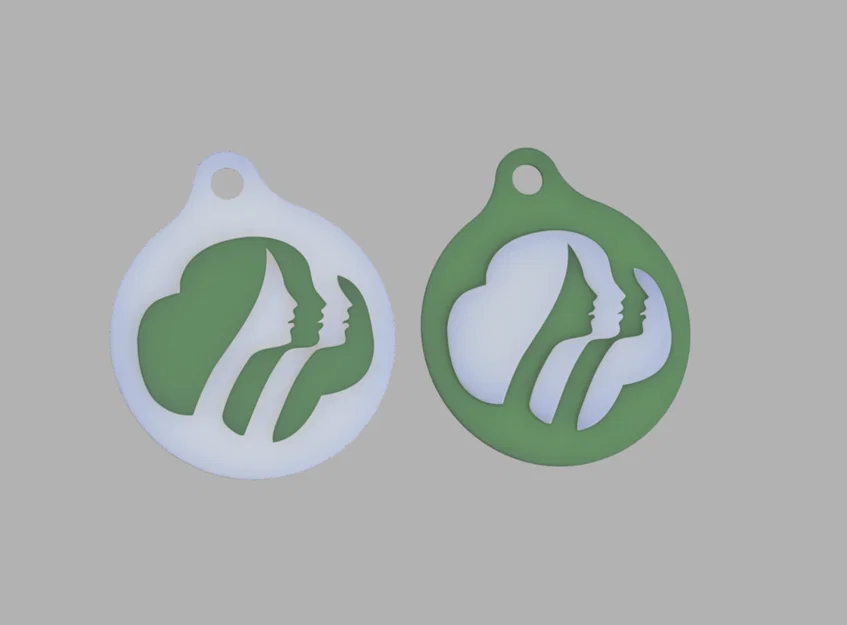 Móc khóa Girl Scouts Keychain - Dự án in 3D dành cho người mới bắt đầu - Image 1