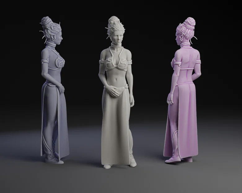 Mô hình 3D Princess Leia (Slave Leia) cực chi tiết cho fan Star Wars - Image 1