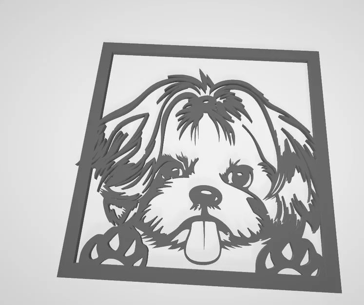 Bộ tranh silhouette chó Shih Tzu (3 tấm) - Image 1