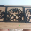 Bộ tranh silhouette chó Shih Tzu (3 tấm) - Thumbnail 2