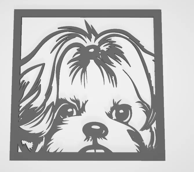 Bộ tranh silhouette chó Shih Tzu (3 tấm) - Image 3
