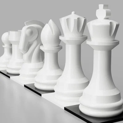 Bộ quân cờ vua (Chess Pieces) thiết kế tối giản cho máy in 3D