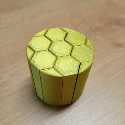 Đồ chơi fidget trượt Hexaball Rosette (printed in-place)