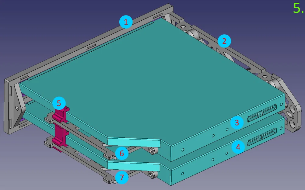 Khung gắn 2 ổ slim ODD cho khoang 5.25" - Image 8