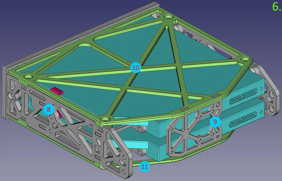 Khung gắn 2 ổ slim ODD cho khoang 5.25" - Image 9