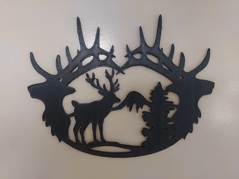 Tấm trang trí hình Hươu (Deer Plaque) - Mẫu in 3D nghệ thuật treo tường - Image 1