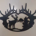 Tấm trang trí hình Hươu (Deer Plaque) - Mẫu in 3D nghệ thuật treo tường - Thumbnail 1