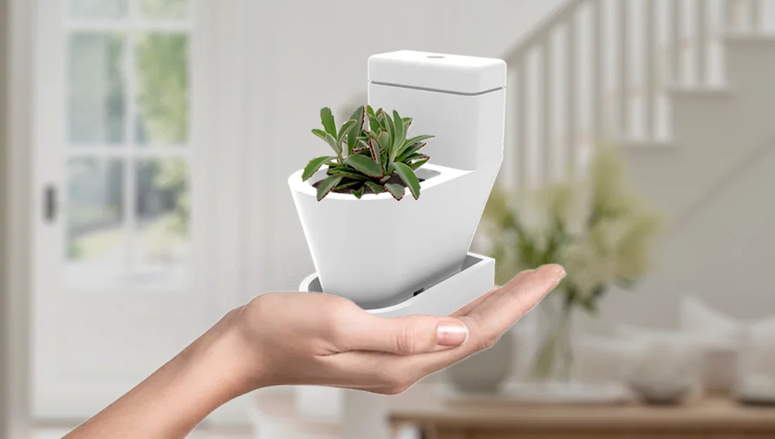 LE TOILET PLANT – Chậu cây để bàn hình bồn cầu (WC) in 3D - Image 1