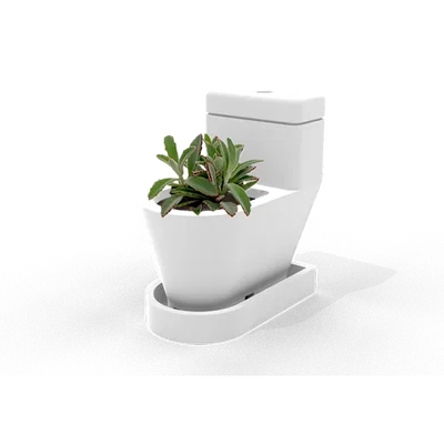 LE TOILET PLANT – Chậu cây để bàn hình bồn cầu (WC) in 3D