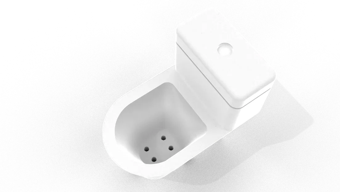LE TOILET PLANT – Chậu cây để bàn hình bồn cầu (WC) in 3D - Image 4