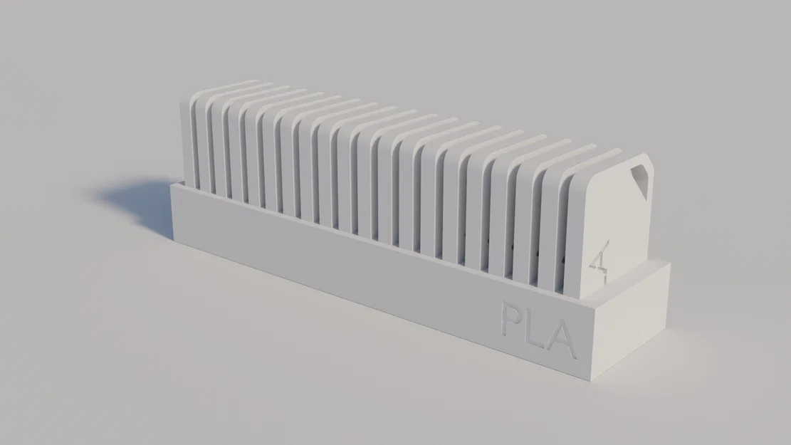 Bộ mẫu thử màu sợi in 3D (Filament Color Sample) kèm đế giữ 20 khe - Image 1