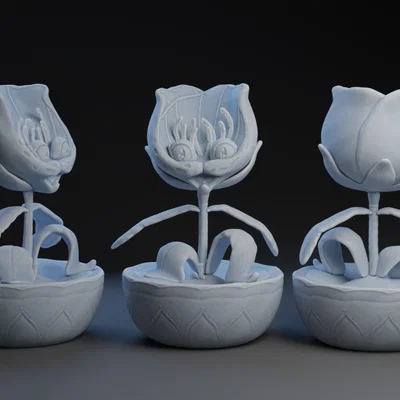 Mô hình trang trí Cat Flower: Chú mèo hóa hoa độc đáo cho bàn làm việc