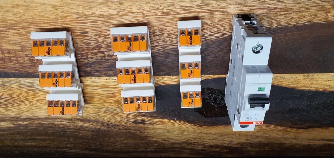 Ngàm gắn WAGO 221-413 & 415 lên thanh DIN (DIN-RAIL CLIP) 3D - Image 1