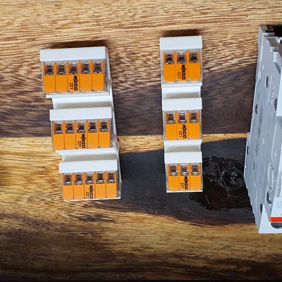 Ngàm gắn WAGO 221-413 & 415 lên thanh DIN (DIN-RAIL CLIP) 3D