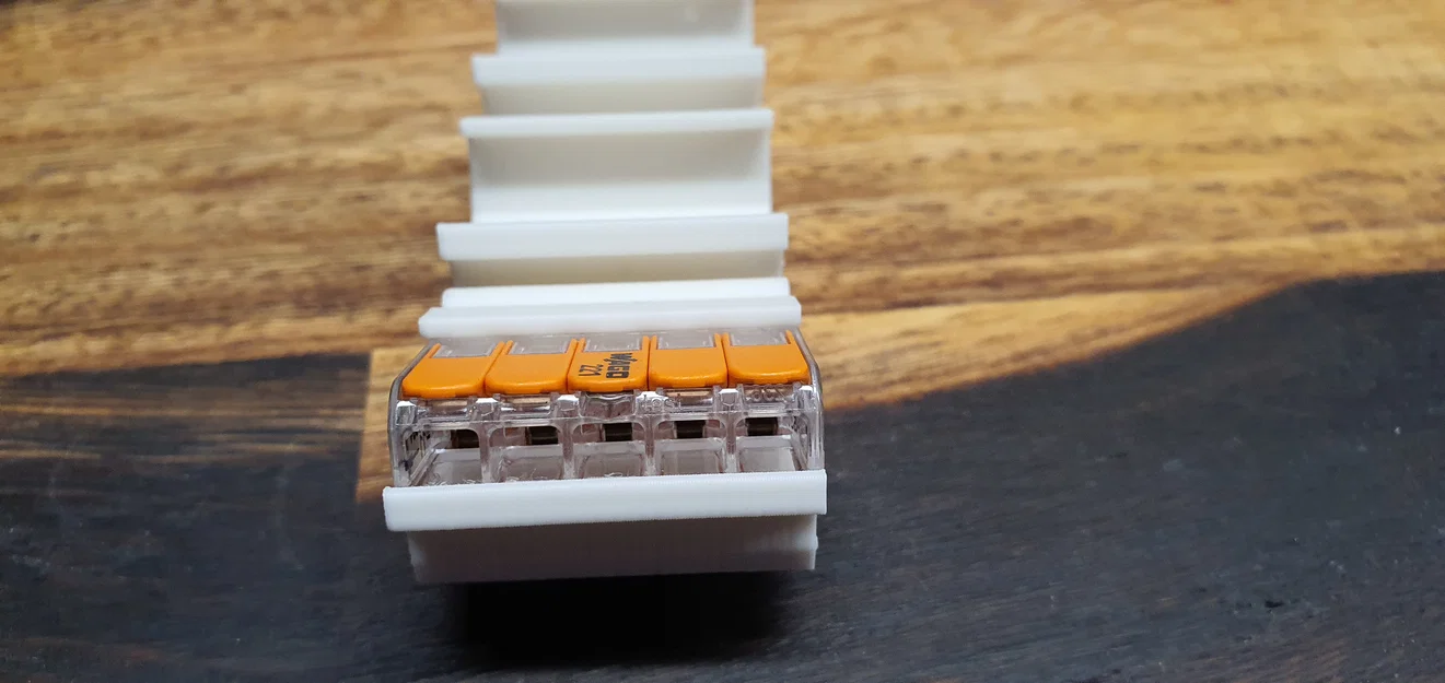 Ngàm gắn WAGO 221-413 & 415 lên thanh DIN (DIN-RAIL CLIP) 3D - Image 2