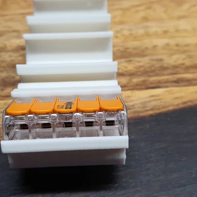 Ngàm gắn WAGO 221-413 & 415 lên thanh DIN (DIN-RAIL CLIP) 3D