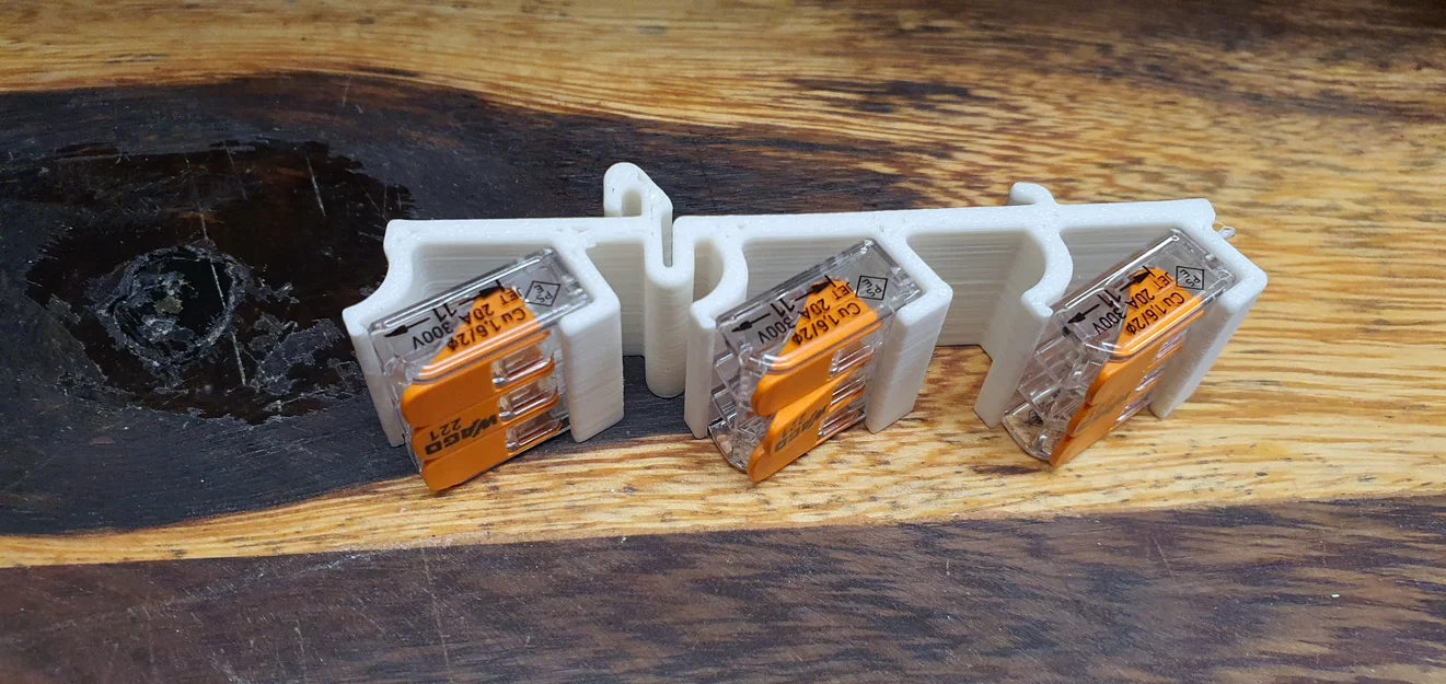Ngàm gắn WAGO 221-413 & 415 lên thanh DIN (DIN-RAIL CLIP) 3D - Image 8