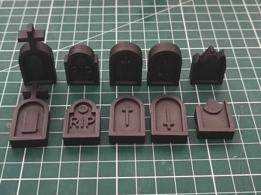 Mô hình bia mộ 3D (TTRPG Tomb Stone) trang trí bản đồ chiến thuật - Image 1