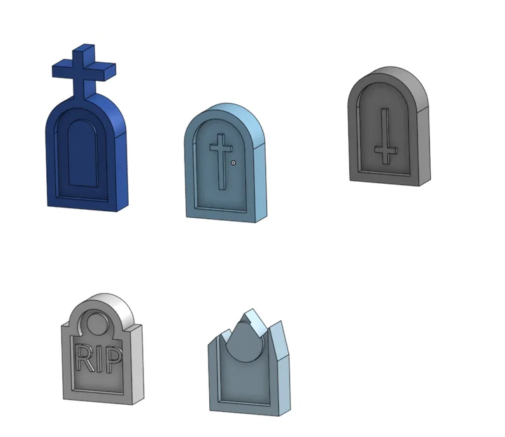 Mô hình bia mộ 3D (TTRPG Tomb Stone) trang trí bản đồ chiến thuật - Image 2