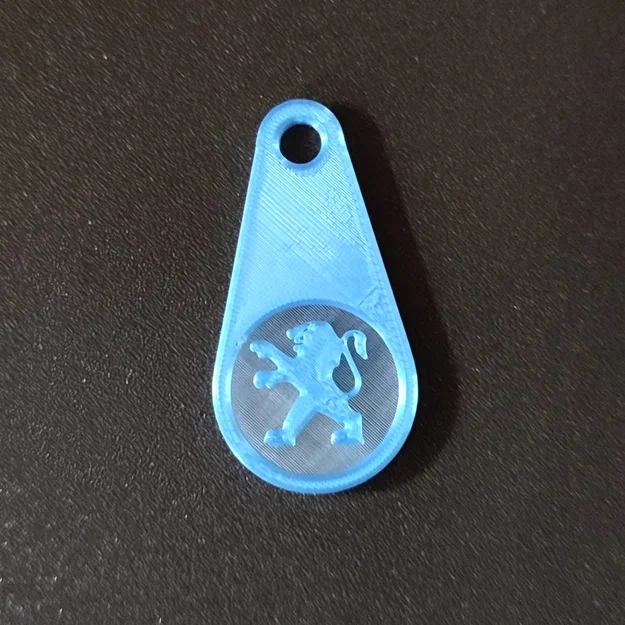 Móc khóa kiêm mã thông báo xe đẩy mua sắm (Logo Peugeot) - Image 1