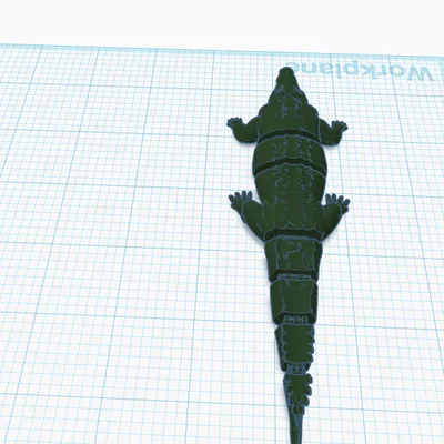 Mô hình cá sấu khớp nối 3D (Articulated Croc) linh hoạt