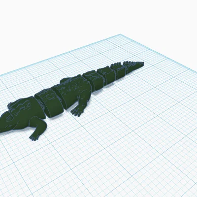 Mô hình cá sấu khớp nối 3D (Articulated Croc) linh hoạt