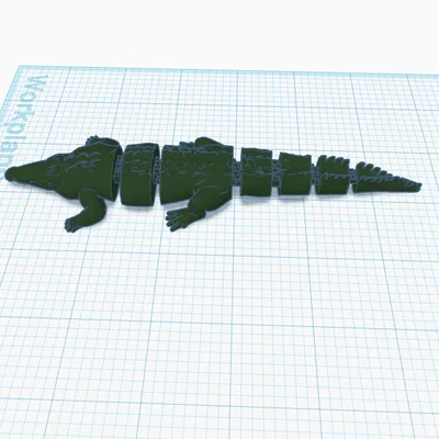 Mô hình cá sấu khớp nối 3D (Articulated Croc) linh hoạt