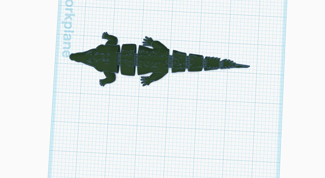 Mô hình cá sấu khớp nối 3D (Articulated Croc) linh hoạt - Image 5