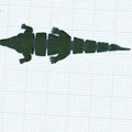 Mô hình cá sấu khớp nối 3D (Articulated Croc) linh hoạt - Thumbnail 5