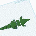 Mô hình cá sấu khớp nối (Articulated Croc) in 3D linh hoạt - Thumbnail 1