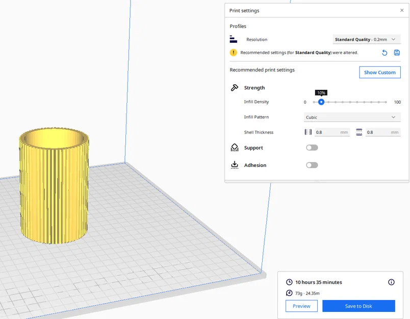 Ống cắm cọ trang điểm thiết kế tối giản - Mô hình in 3D tiện ích - Image 3