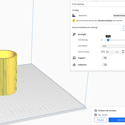 Ống cắm cọ trang điểm thiết kế tối giản - Mô hình in 3D tiện ích