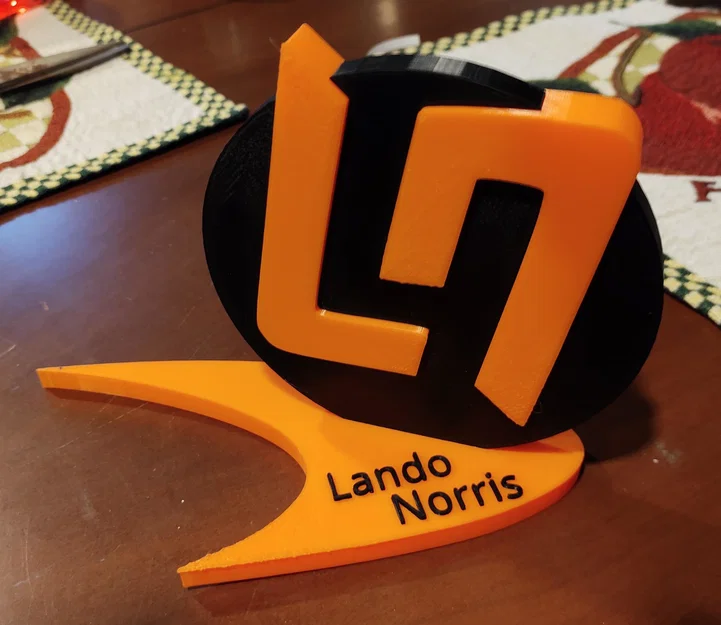 Bảng trưng bày logo Mclaren F1 & Lando Norris (LN4) - Image 1